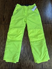 Champion Boys Snow Pants XL 16-18 Adjustable Waist Reinforced Knees Flight Neon