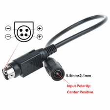Power Round Barrel Tip Converter 2.1mm x 5.5mm to Right Positive 4-Pin 4 pin