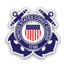 Vintage U.S. Coast Guard Anchors Sticker Decal - Weatherproof - semper paratus