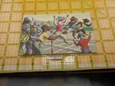 Dog People, Running Race 4725  Alfred Mainzer @ Vintage unposted Postcard
