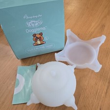 Doggie Bubble Milk Feeder Puppy Nursing Station Silicone 4 Nipple Feeding Bowl