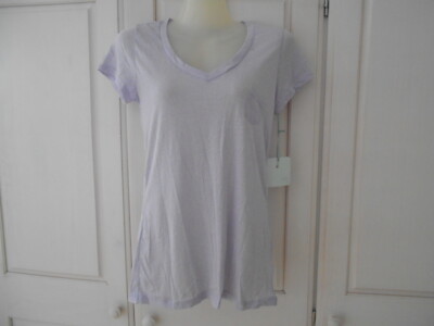 BNWT Zoa New York Lavender Short Sleeve V-Neck Tee W/Small Pocket - S/UK8