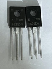 1pair 2SB631 1+1 2SD600 Transistor PNP + NPN 120V 1A TO-126 CDIL RoHS 