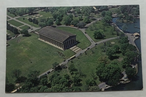 Aerial View Of The Parthenon Centennial Park Nashville, Tenn. Postcard (R1) - 第 1/2 張圖片
