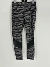 Xersion Workout Activewear Gray Camo Camouflage Fitted Pants Women's Size Medium
