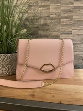 LULU GUINNESS CUT OUT LIP LARGE ANNABEL LEATHER BAG in BLUSH PINK BRAND NEW