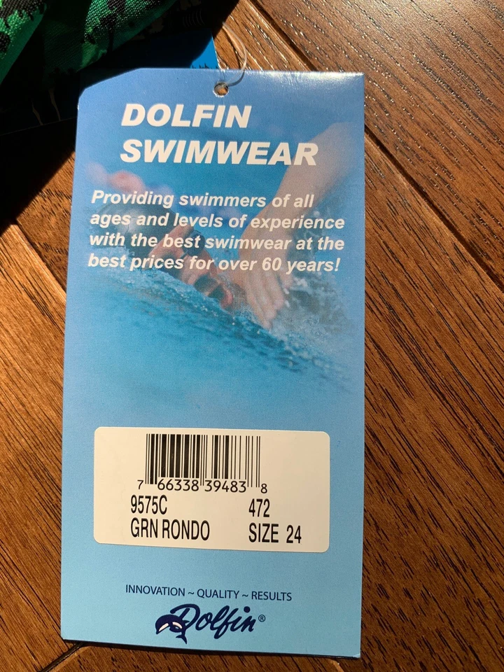 Traje de baño DOLFIN Rondo estampado femenino DBX espalda de una pieza niñas 24 NUEVO con etiquetas $84 Foto 4 de 4
