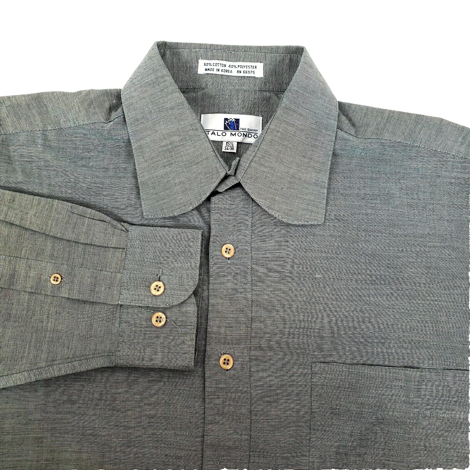 MONDO Mezcla De Algodón Camisas de vestir para hombres