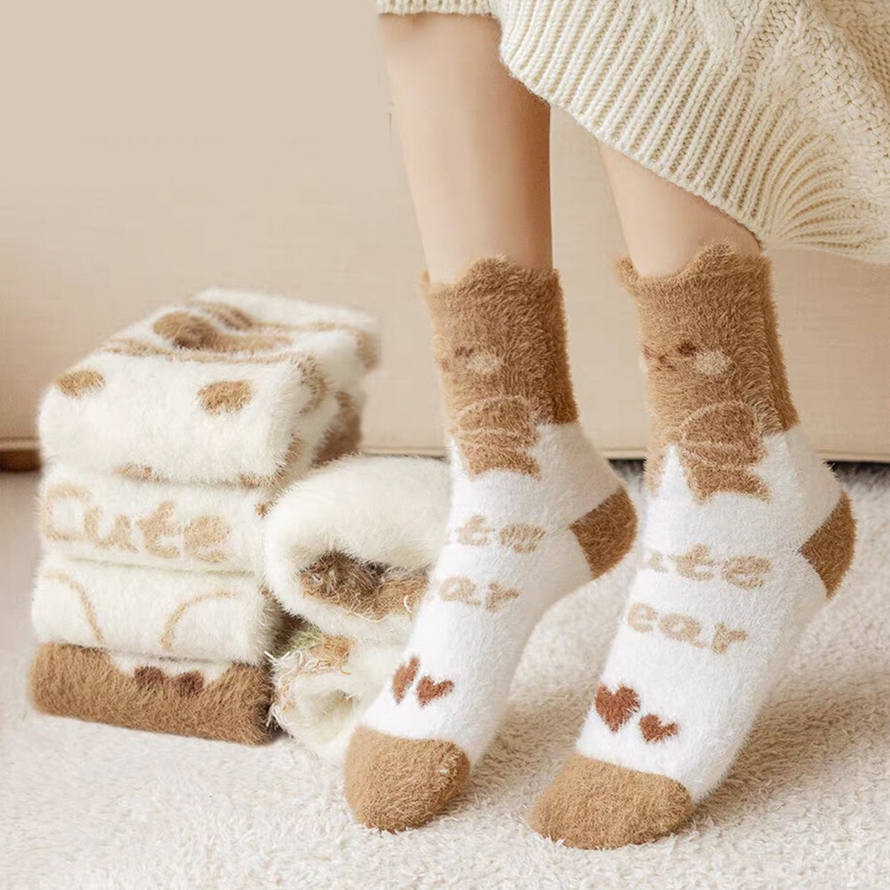 APL Calze da letto donna lunghe morbide invernali calde soggiorno ciabatte pile 