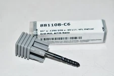 NEW Harvey Tool 881108-C6 1/8'' 90 Degree Point Angle 4FL AlTiN Nano Carbide Dri