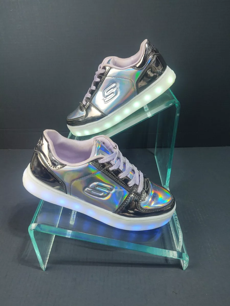 Skechers Energy Girls Multi color light up shoes with USB charger. Sz 5.5.  A3 | eBay