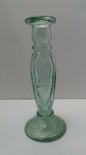 Hand Blown Green Glass Bud Vase