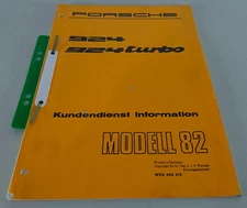 Workshop Manual Porsche 924 / 924 Turbo Customer Service Information Stand 1982