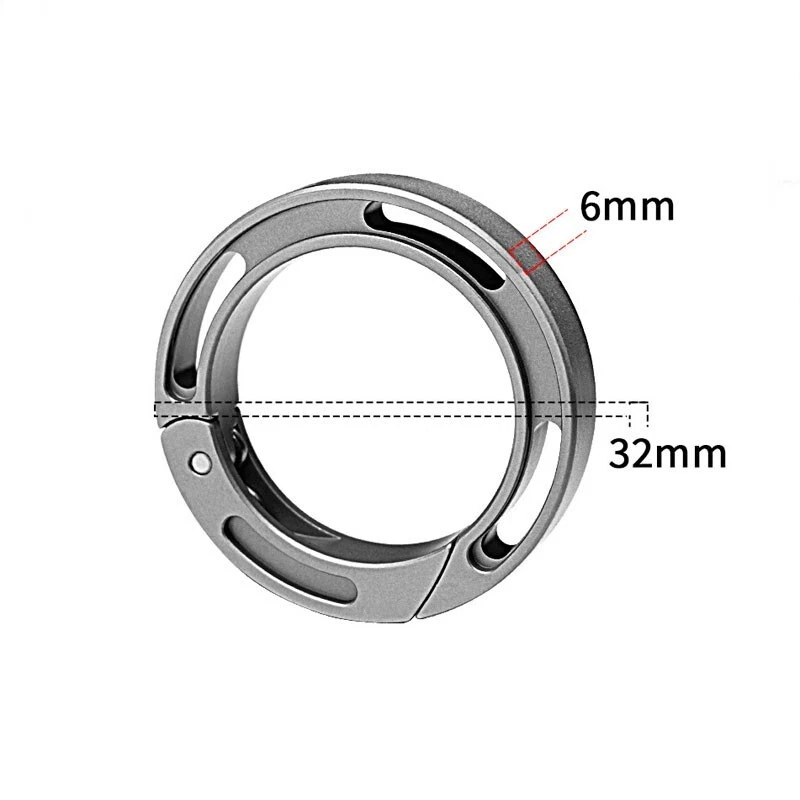 EDC Aleación de Titanio Creativo Llavero Mosquetón Portátil Hebilla Colgante para Regalo Foto 3 de 4