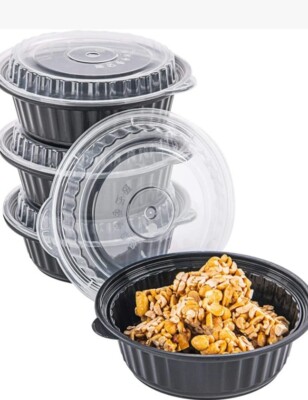 50 Set(100pcs)16oz Meal Prep Container  Reusable  Microwaveable Dishwasher w Lid