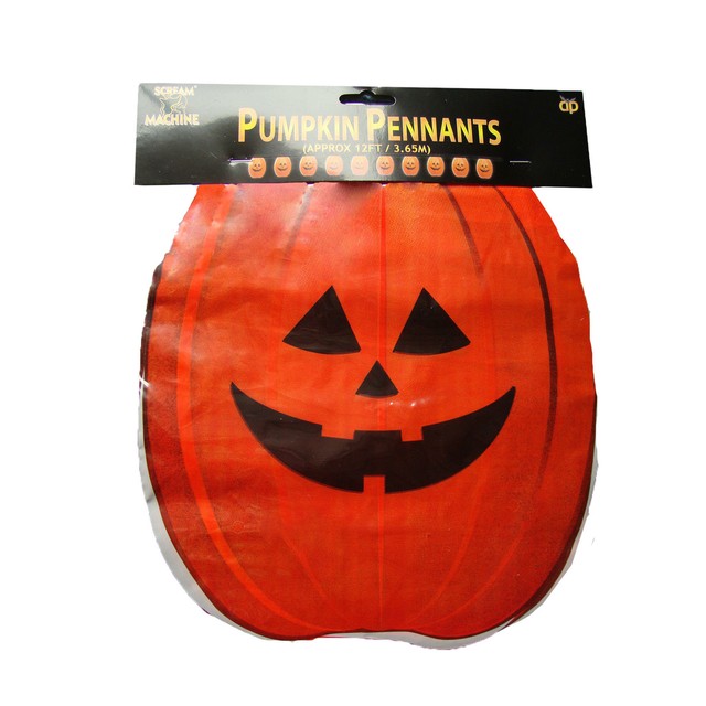 Halloween Orange Pumpkin Party Flag Banner Bunting Decoration 12ft For Sale Online Ebay