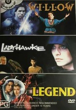 Willow / Ladyhawke / Legend DVD (Region 4, 3 Disc Set) Rare - Free Post