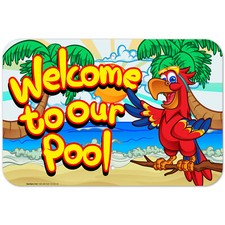Welcome To Our Pool Sign, Outdoor Pool Decor ...