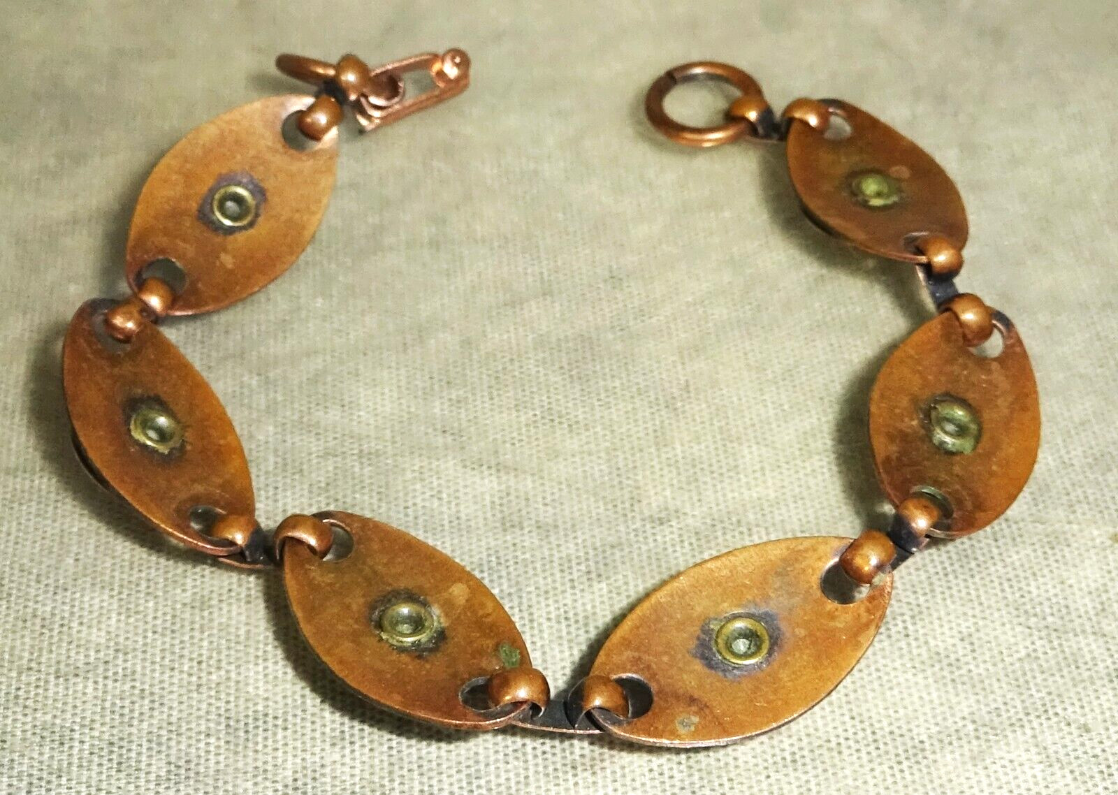 Vintage Solid Copper Rosettes Design Linked Panel… - image 2