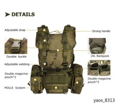 Russian SMERSH M1 Chest Rig Outdoor Molle AT Advanced Tactical Black Set