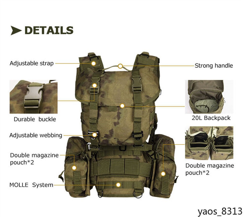 Russian SMERSH M1 Tactical Chest Rig Molle AT Advanced Tactical Black ...
