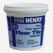 Henry 430 Thin Spread FLOOR TILE 1 qt Adhesive High Strength Multipurpose 12097