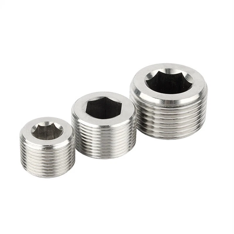 1/8" 1/4" 3/8" 1/2" 1" NPT Stainless Steel Internal Hex Male Blanking Plug Cap