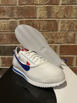 New 10 Nike Cortez SP Clot Forest Gump Shoes White Red Royal Blue DZ3239-100 Men