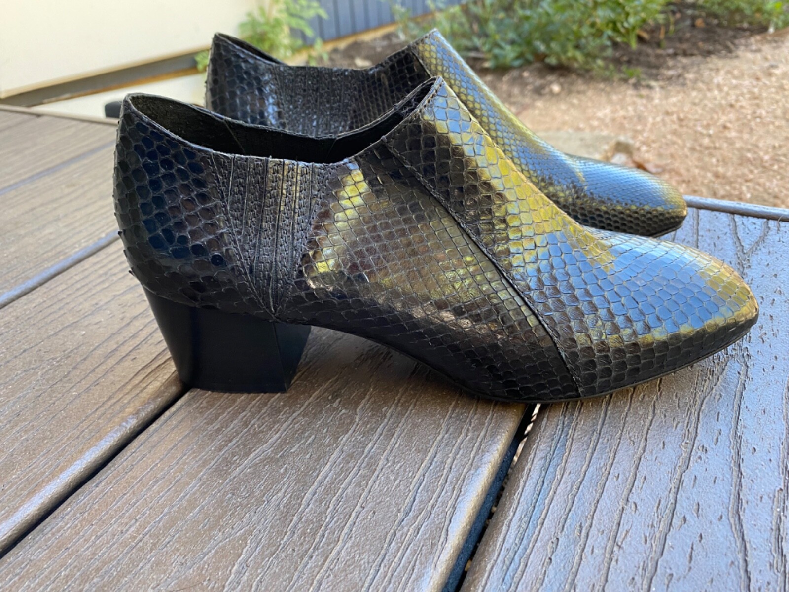 Sandro Alexine Python Ankle Boots Black Size 9 EU… - image 11