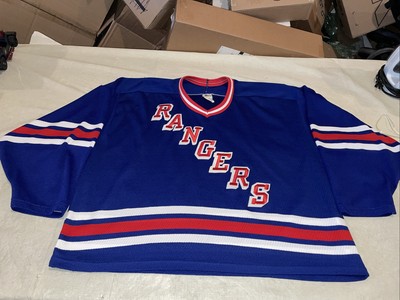 New York Rangers Jersey Blue Clean Vintage Mens Xl Maska Air Knit Mic 90s