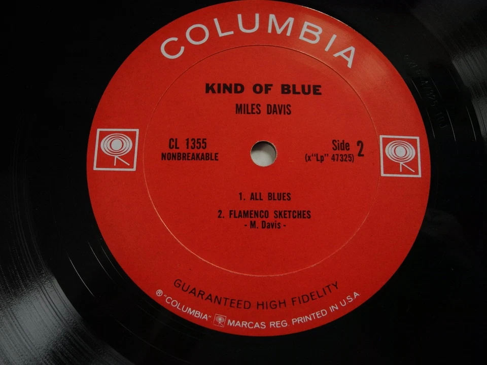 MILES DAVIS Kind Of Blue LP US 60's 2-eye EX/EX-  shrink - Image 3 of 3