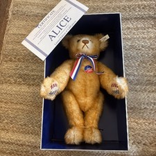 Steiff Alice Teddy Bear 42 with Growler 1993. NEW IN BOX WITH COA