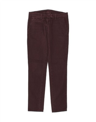 DONDUP Womens Slim Chino Trousers W28 L31  Purple Cotton BL14
