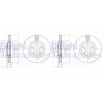 2X Delphi Bremsscheiben 320Mm BelÜFtet Vorne Hinten Passend FÜR Nissan Juke