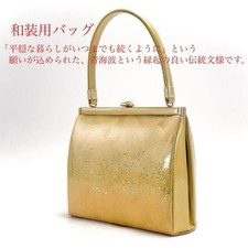 Japanese-style bag, handbag, handbag, gold, ladies, kimono, yukata, Japanese