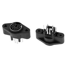 5 PCS Mini DIN 6 Pin Female S-video Connector Adapter Sockets 2.5x1.3x1cm