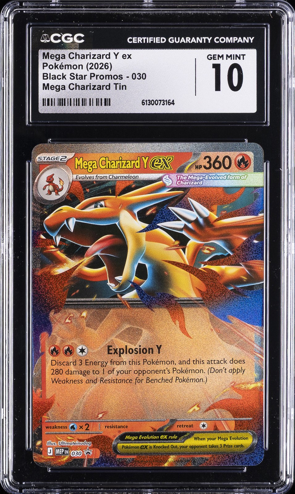 2026 POKEMON #030 MEGA CHARIZARD Y EX CGC 10 GEM MINT
