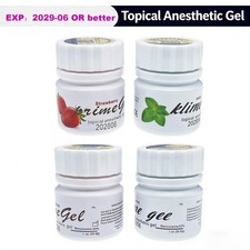 Dental Topical Anesthetic Gel 20 Benzocaine 1oz Jar Strawberry or Mint