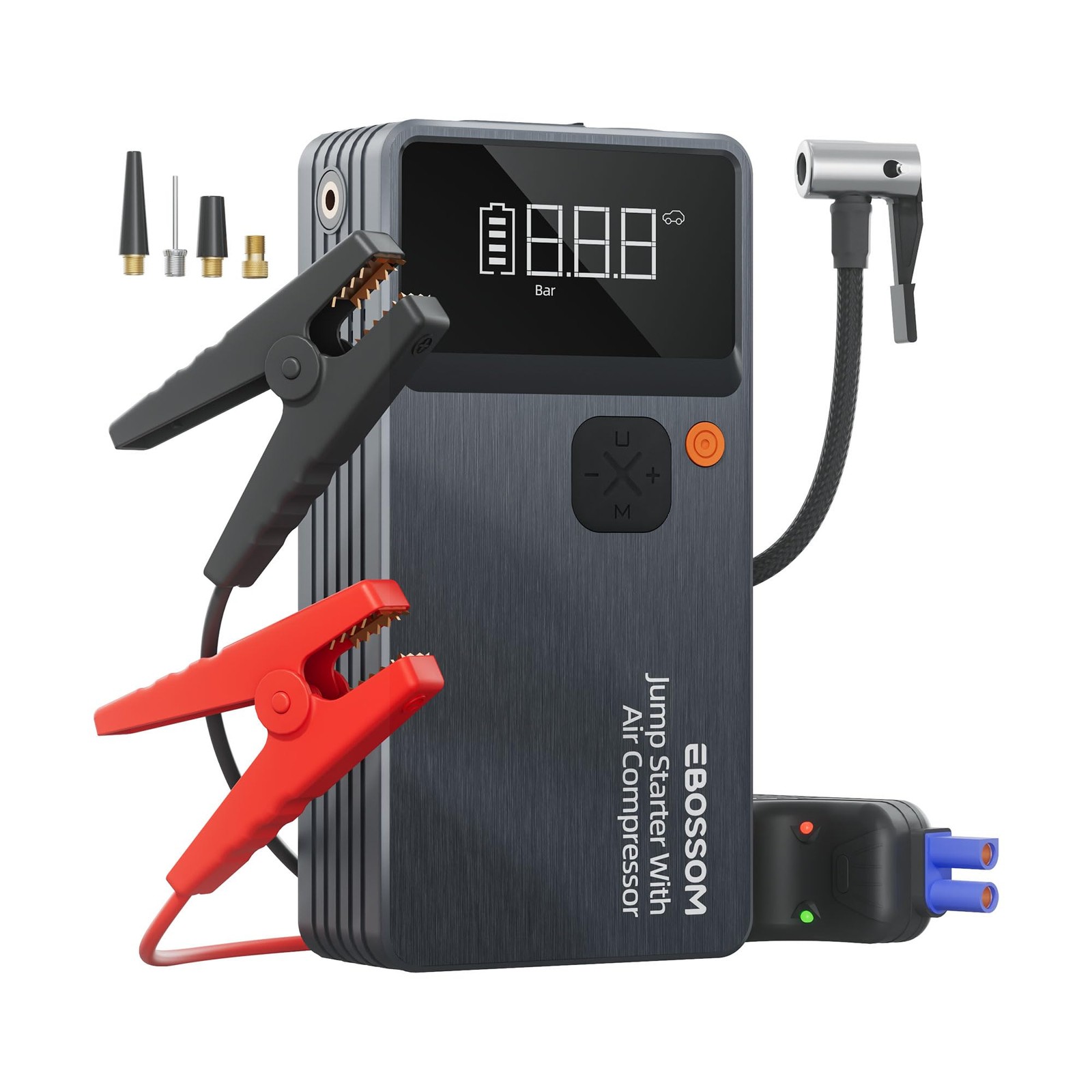 Booster Avviamento Auto Jc8-12000mah con Compressore Aria Portatile per Veicoli - Immagine 1