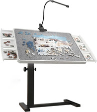 Puzzle Table with Drawers Tilting Jigsaw Puzzles Board with Cover Christmas Pu