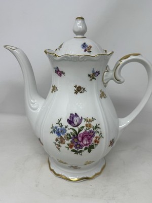 Luxury Reichenbach GDR Coffee Tea Pot Teapot RARE gold trim 11  vintage EUC rare