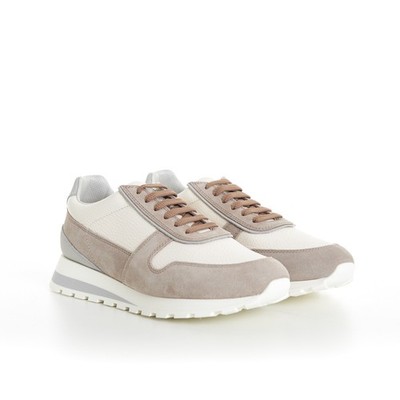 BRUNELLO CUCINELLI 1250$ Low Top Runners Sneakers - Washed Suede & Calfskin