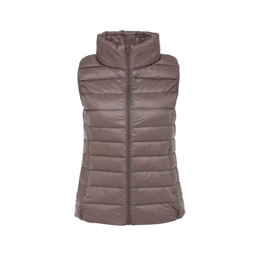 Women's Down Vest Coat Short Ladies Down Jacket Stand-up Collar Waistcoat - Picture 9 of 23