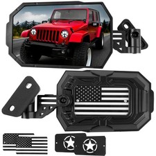 Aluminum Wrangler Mirrors Doors Off Compatible with 2007-2018 LJ TJ JK JKU, W...