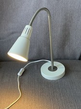 Ikea Table Lamp Kvart Goose Neck Flexible Desk Bedside Light Off White & Bulb