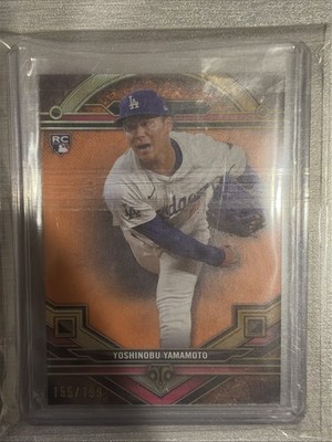 2024 Topps Triple Threads YOSHINOBU YAMAMOTO RC #163 Dodgers AMBER Orange 92/199