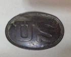 US Civil War Union Cartridge Box Plate Dug condition.