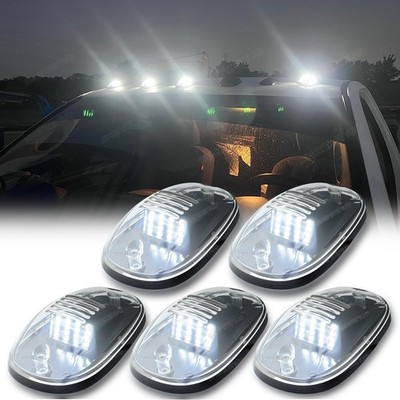 5X White LED Cab Roof Marker Lights Kit FOR 99-16 Ford F250 F350 F450 Super Duty
