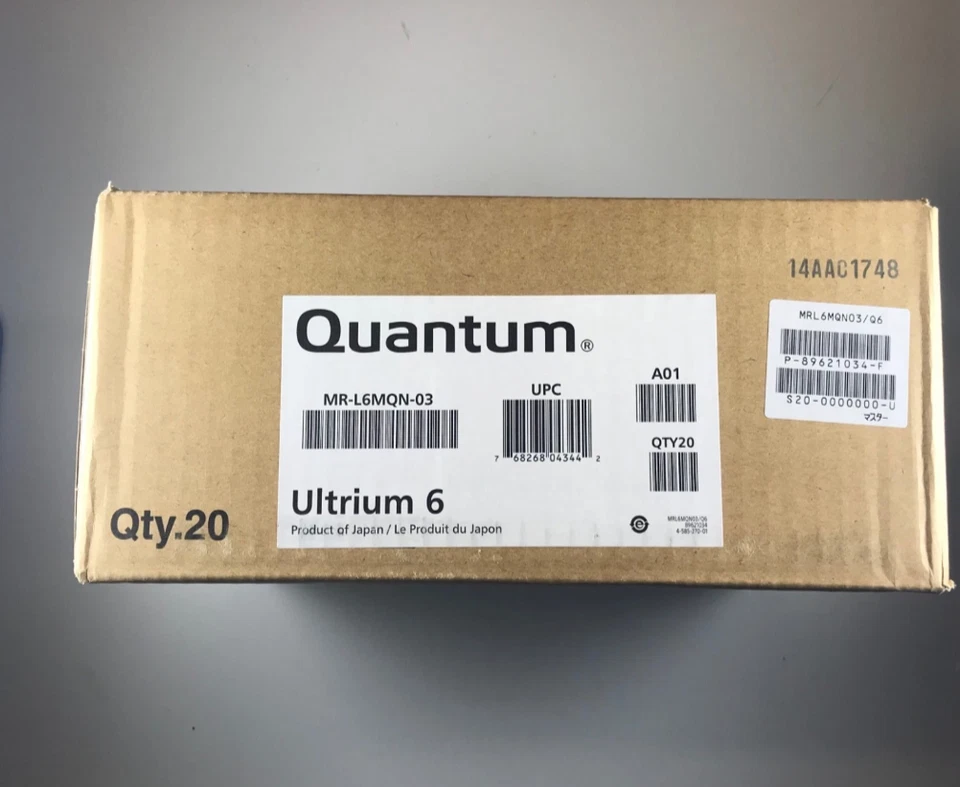 Quantum LTO-6 Ultrium Tape Cartridge (20 PACK)  Storage Data MR-L6MQN-03 - NEW  - Image 2 of 4