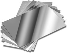 12 Pack Plastic Mirrors Decor Flexible Mirror Sheets Self Adhesive Mirror Tiles